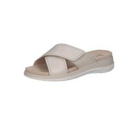 CAPRICE Ciabatte da Donna in Pelle con Chiusura a Strappo, Beige (Pearl Nappa), 38 EU
