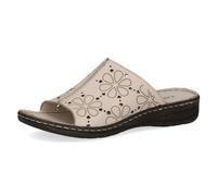 CAPRICE Ciabatte da donna in pelle con plantare, Beige (Beige Nappa), 39 EU