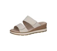CAPRICE Ciabatte da Donna in Pelle con Plantare, Beige (Snow Nubuc), 41 EU
