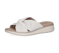 CAPRICE Ciabatte da donna in pelle con plantare, Bianco (White Nappa), 37 EU