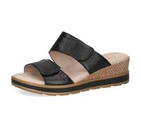 CAPRICE Ciabatte da donna in pelle con plantare, Black Softnap., 38 EU