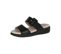 CAPRICE Comfort - Ciabatte da donna in pelle con chiusura in velcro, Black Blk Sole, 39 EU