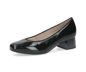 CAPRICE Comfort Décolleté da Donna in Pelle Larghezza H, Nero (Black Snake), 38 EU