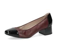 CAPRICE Comfort Décolleté da Donna Tacco Basso Larghezza H, Rosso (Bordeaux Comb), 39 EU