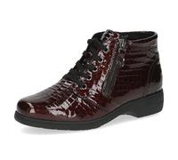 CAPRICE Comfort Donna 9-26204-41, Stivaletti Piatti con Lacci, Bordo Croc, 39 EU Larga