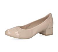 CAPRICE Comfort Donna Décolleté Tacco Basso Eleganti, Beige (Beige Nappa), 40 EU