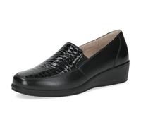 CAPRICE Comfort Mocassini da Donna in Pelle Larghezza H, Nero (Black Comb), 38 EU