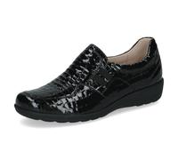 CAPRICE Comfort Mocassini da Donna in Pelle Larghezza H, Nero (Black Croco), 38 EU