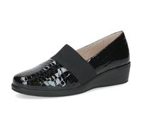 CAPRICE Comfort Mocassini da Donna in Pelle Larghezza H, Nero (Black Croco), 39 EU
