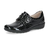 CAPRICE Comfort Mocassini da Donna in Pelle Larghezza H, Nero (Black Croco), 40 EU