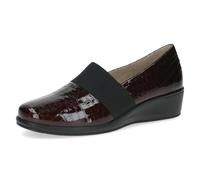 CAPRICE Comfort Mocassini da Donna in Pelle Larghezza H, Rosso (Bord. Croco), 38 EU