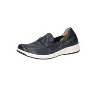 CAPRICE Comfort slip-on da donna in pelle comodi, Blu (Ocean Deer), 37 EU