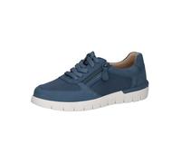 CAPRICE Comfort Sneaker da Donna Bassi con Cerniera a Taglio Basso, Blu (Blue Comb), 37 EU