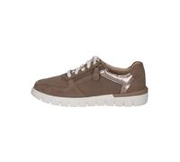 CAPRICE Comfort Sneaker da Donna Bassi con Cerniera a Taglio Basso, Marrone (Mud Comb), 38 EU