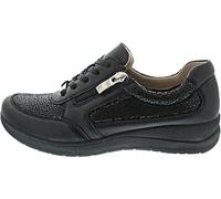 Caprice Comfort Sneaker da Donna Bassi con Cerniera a Taglio Basso, Nero (Black Comb), 37 EU