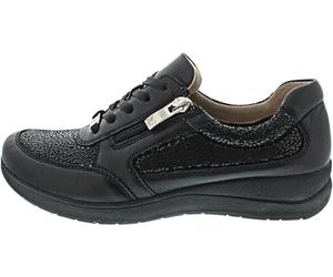 Caprice Comfort Sneaker da Donna Bassi con Cerniera a Taglio Basso, Nero (Black Comb), 40 EU