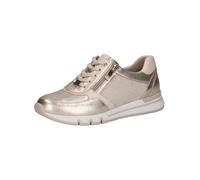 CAPRICE Comfort Sneaker da donna bassi con cerniera a taglio basso, Oro (Lt.Gold Comb), 40 EU
