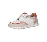 CAPRICE Comfort Sneaker da Donna Bassi in Pelle con Cerniera, Bianco (White Comb), 37 EU
