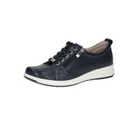 Caprice Comfort Sneaker da Donna Bassi in Pelle con Cerniera, Blu (Ocean Deer), 37 EU