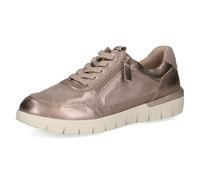 CAPRICE Comfort Sneaker da Donna Bassi in Pelle Larghezza H, Marrone (Taupe Comb), 40 EU