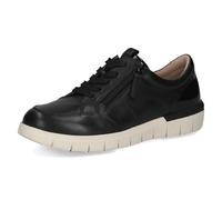 CAPRICE Comfort Sneaker da Donna Bassi in Pelle Larghezza H, Nero (Black Comb), 36 EU