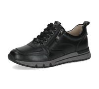CAPRICE Comfort Sneaker da Donna Bassi in Pelle Larghezza H, Nero (Black Comb), 37 EU