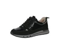 CAPRICE Comfort Sneaker da Donna Bassi in Pelle Larghezza H, Nero (Black Comb), 39 EU