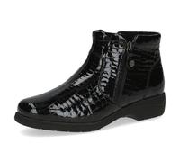 CAPRICE Comfort Stivaletti da donna in pelle larghezza H, Nero (Black Croco), 37 EU