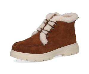 CAPRICE Comfort Stivaletti da donna stringati foderati, Marrone (Cognac Suede), 39 EU