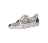 CAPRICE Damen 9-23704-44, Scarpe da Ginnastica Donna, White/Lt Gold, 37.5 EU