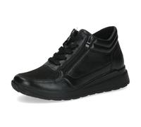 CAPRICE Comfort Sneaker da Donna Bassi con Cerniera Larghezza H, Nero (Black Comb), 39 EU