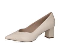 CAPRICE Décolleté da Donna a Punta in Pelle, Crema (Cream Perlato), 40,5 EU