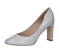 CAPRICE Décolleté da Donna in Pelle con Tacco a Blocco, Grigio (Lt.Blue Perl), 41 EU