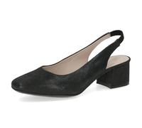 CAPRICE décolleté da Donna in Pelle, Nero (Black Metallic), 36 EU