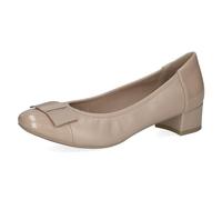 CAPRICE Décolleté da Donna in Vernice con Tacco a Blocco, Beige (Beige Comb I), 36 EU