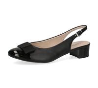 CAPRICE Décolleté Slingback da Donna con Fiocco Eleganti, Nero (Black Comb), 38 EU