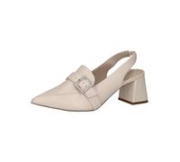 Caprice Décolleté Slingback da Donna in Pelle a Punta, Crema (Cream Perlato), 39 EU