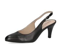 CAPRICE Décolleté Slingback da Donna in Pelle Eleganti, Nero (Black Nappa), 37,5 EU