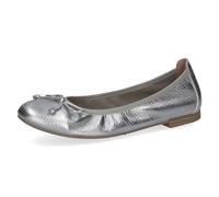 CAPRICE Ballerine da Donna in Pelle con Fiocco, Argento (Silver Me.Deer), 37 EU