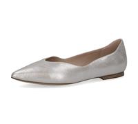 CAPRICE Donna 9-22110-42, Ballerine, Silver Metal, 38.5 EU