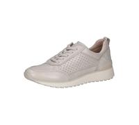 CAPRICE Sneaker da Donna Bassi in Pelle con Lacci, Crema (Pearl Perl Dee), 41 EU