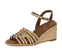 CAPRICE Donna 9-28304-42, Sandali con Zeppa, Bast Cognac, 40 EU