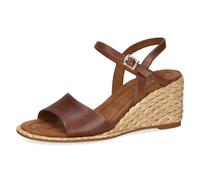 CAPRICE Donna 9-28307-42, Sandali con Zeppa, Nappa Cognac, 42 EU