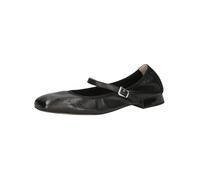CAPRICE Donna Ballerine in Pelle con Cinturino, Nero (Black Deer), 41 EU