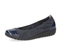 CAPRICE Donna Ballerine in Pelle Punta Arrotondata, Blu (Ocean Comb), 36 EU
