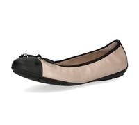 CAPRICE Donna Ballerine in Pelle Verniciata, Beige (Beige Comb), 41 EU