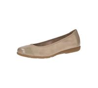Caprice Donna Ballerine in Pelle Verniciata, Beige (Sand Comb), 40 EU