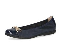 CAPRICE Donna Ballerine in Pelle Verniciata, Blu (Ocean Comb), 39 EU