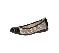 Caprice Donna Ballerine in Pelle Verniciata, Multicolore (Taupe Rep Comb), 39 EU