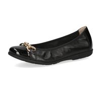 CAPRICE Donna Ballerine in Pelle Verniciata, Nero (Black Comb), 39 EU